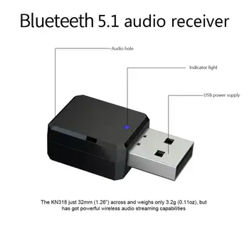 5 1 Audio USB Adapteris mažo Dydžio Bevielį Siųstuvą Prisijungti Aksesuaras Mikrofonas Bluetooth 
