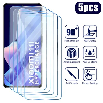 5VNT Grūdintas Stiklas Xiaomi Poco X4 Pro 5G X5 X3 Pro GT NFC Screen Protector dėl Poco M5S M5 M4 M3 Pro 5G F3 F4 GT F2 Pro