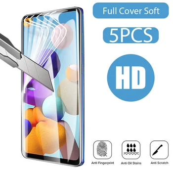 5vnt Hidrogelio Plėvelės Samsung Galaxy S22 Ultra S20 S21 S10 Pilnas draudimas Filmų 