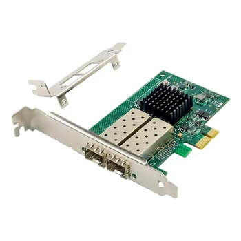 82576EB PCI-E X1 Gigabit Server Network Card Dual-Port SFP Pluošto Tinklo plokštė E1G42EF Pluošto Tinklo plokštė