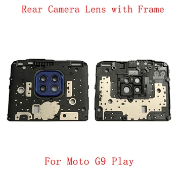 Atgal Galinio vaizdo Kameros Objektyvas su Stiklo Rėmo Laikiklį, Motorola Moto G9 Žaisti Fotoaparato Rėmelių Remontas, Dalys