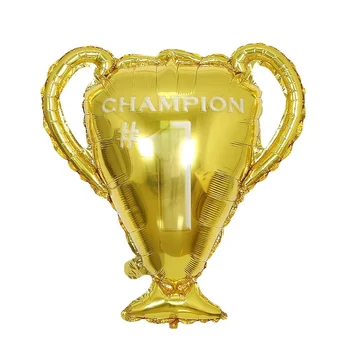 Auksinis trofėjus balionas lenktynių pirmojo čempionato trofėjus aliuminio folija balionas baigimo šalis gimtadienio apdaila