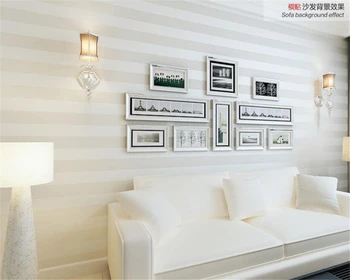 Beibehang baltos vertikalios sienos tapetai gyvenimo kambario, miegamasis fone 3d tapetai Beibehang tapetai 0.53x10m tapetai roll