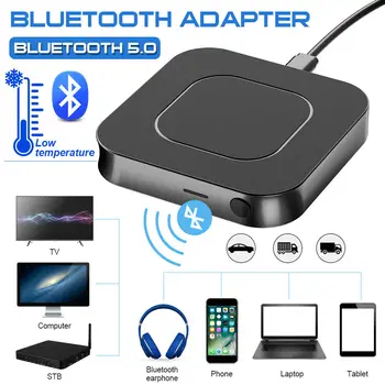 Bluetooth 5.0 Imtuvo ir Siųstuvo Garso Muzikos Stereo Belaidžio ryšio Adapteris USB Adapter 3.5 MM AUX Lizdas, Garsiakalbis TV Car PC