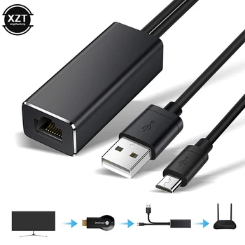 Ethernet Tinklo Kortelė, Adapteris Micro USB Power į RJ45 10/100Mbps Gaisro TV Stick Chromecast 