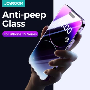 Joyroom Privacy Screen Protector, iPhone 15 Pro Max 6.2 Colių Grūdintas Stiklas iPhone 14 Anti Spy Grūdinto Stiklo Raštas