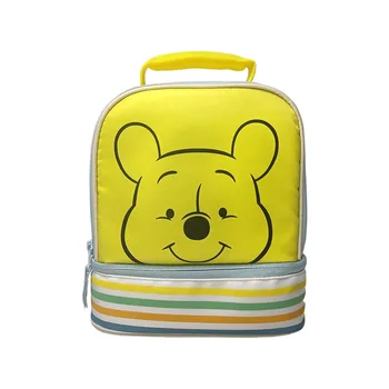 Kawaii Disney Winnie The Pooh Bear Studentų Mokyklos Pietūs Maišą Žaislų Vieną Petį Kelionės Kosmetikos Maišą Nešti Maisto Maišų Dovanų Vaikams