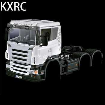 KXRC Plastiko Triaxial Mažai stogo Kabina Kūno Shell Kit 1/14 Tamiya RC Sunkvežimių Priekabos Savivartis Scania R620 R730 R470 