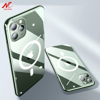 Magnetinio Magsafing Belaidžio Įkrovimo Telefono dėklas skirtas iPhone 12 Pro Max 14 Pro 13 