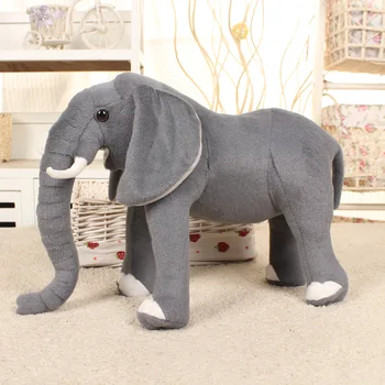 mažas mielas pliušinis modeliavimas dramblys žaislas pilka dramblys lėlės dovana, apie 42x32cm