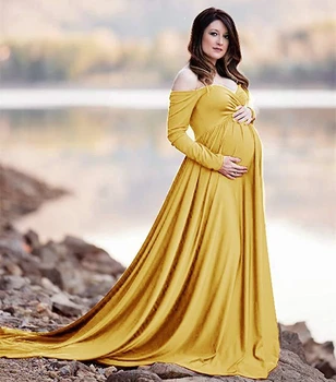 Moterų 2019 Motinystės Suknelės Nuotrauką Šaudyti, Ilgas, Maxi Dress Motinystės Fotografija Rekvizitai Medvilnės Nėštumo Dress Motinystės Išaugo