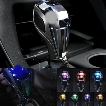 Multi-color LED Automobilių Universalus 8/10/12mm Kristalų Pavarų Perjungimo Svirties Rankenėlę Rankinio Toyota /Lexus/Hyundai Rankinis Automatinis V
