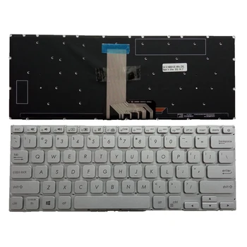 Naujas Asus VivoBook 14 X412F X412FA X412FL X412U X412UA X412UB X412UF Klaviatūra su foniniu Apšvietimu MUMS Sidabrinė
