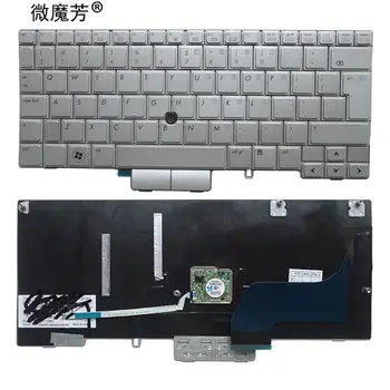 Naujas HP Elitebook 2760P 2760 2740 2740P nešiojamojo kompiuterio klaviatūra sidabro MP-09B63US64421 su Point Stick 90.4KM07.C01 649756-001 MUS