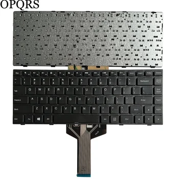 Naujas Lenovo 100-14 100-14IBD JAV lietuvių nešiojamojo kompiuterio klaviatūra juoda