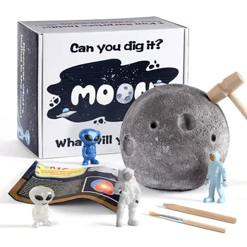 naujas švietimo žaislai, mėnulį, astronautai, kosmose plastikinių žaislų, svetimų archeologijos kasti