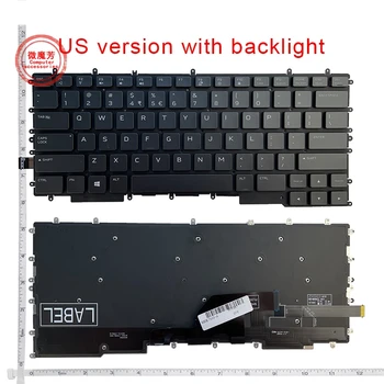 Nešiojamojo kompiuterio Klaviatūra DELL G7 12PWM NSK-QTCBU 15 7500 012PWM 01 anglų MUS juoda su apšvietimu naujas