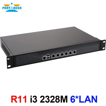 Partaker R11 Ugniasienės, VPN 1U Rackmount Network Security Appliance su Kelvedžiu PC Intel Core I3 2328M 6 