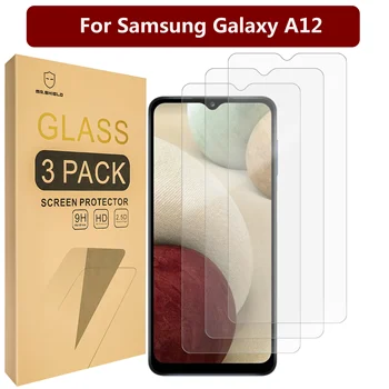 Ponas Shield [3-Pack] Skirtas Samsung Galaxy A12 [Grūdintas Stiklas] [Japonija Stiklo su 9H Kietumu] Screen Protector