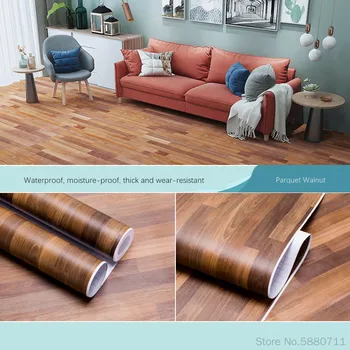 PVC, 5M/ neslidžia lipnia grindų lipdukų svetainė, miegamasis medienos grūdų vandeniui grindų lipdukai dilimui tapetai