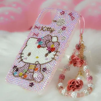 Sanrio 3D Diamond Hello Kitty su Apyrankė Telefono 