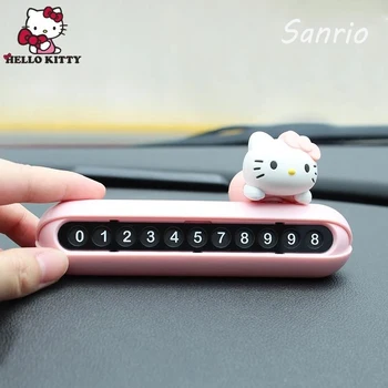 Sanrio Hello Kitty Animacinių filmų Stovėjimo Numerį Galite Paslėpti Aukštai Temperatūrai Atsparus ir Mielas Automobilių Reikmenys Suasmenintų Dovanų