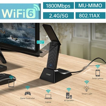 Tinklo plokštė belaidžio tinklo signalo kartotuvų Žaidimas 6 USB Wifi Adapteris Belaidis Dongle Išorinė Antena Wifi Router paramos Win10 / Win11
