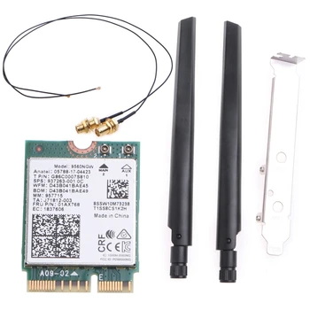 WiFi Darbalaukio Rinkinys 9560NGW Išplėsti WiFi 2.4 GHz/5 ghz BT 5.0 Dvigubos Juostos Apima RF Kabelis Didelis Pelnas Antenos ir Laikikliai