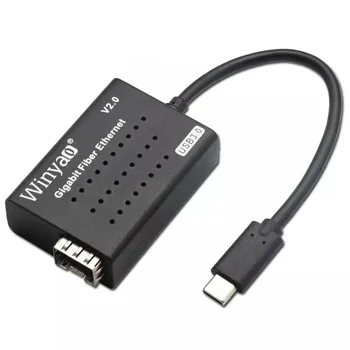 Winyao USB1000F-C USB 3.0 Tipas-C SFP 1000Mbps Gigabit ethernet Optinio Pluošto Ethernet Tinklo plokštės Tipas C USB1000F-LX-C USB1000F-SX-C